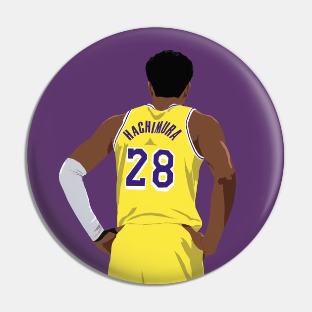 Rui Hachimura Back-To (LA) Pin by rattraptees