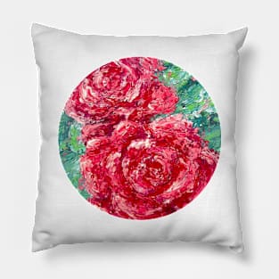 Roses- Acrylic painting Pillow