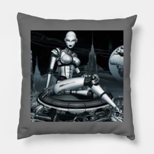 Robot Woman Metropolis Pillow