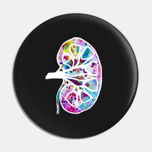 Watercolor Funfetti Kidney (Dark Pattern) Pin