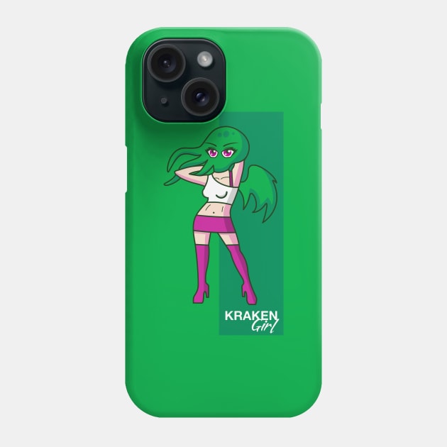 Kraken Girl Phone Case by Johnitees