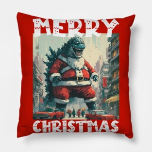 Christmas Godzilla - 3 Pillow