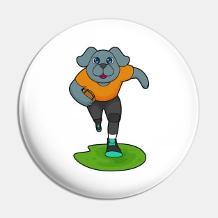 Dog Football player Football Pin