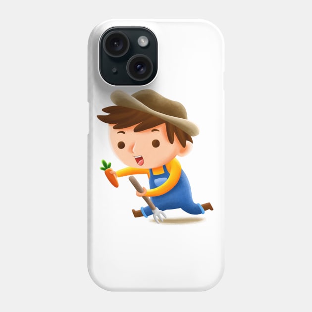 Kids Farmer Phone Case by MEDZ