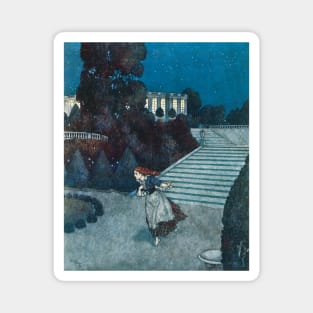 Cinderella  Running Down the Stairs After Midnight by Edmund Dulac Magnet