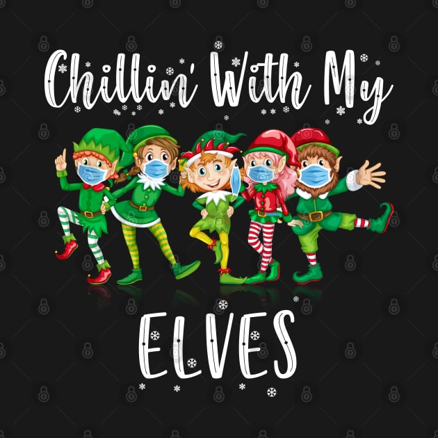 Chilling with my elves funny elf christmas gifts idea by zrika