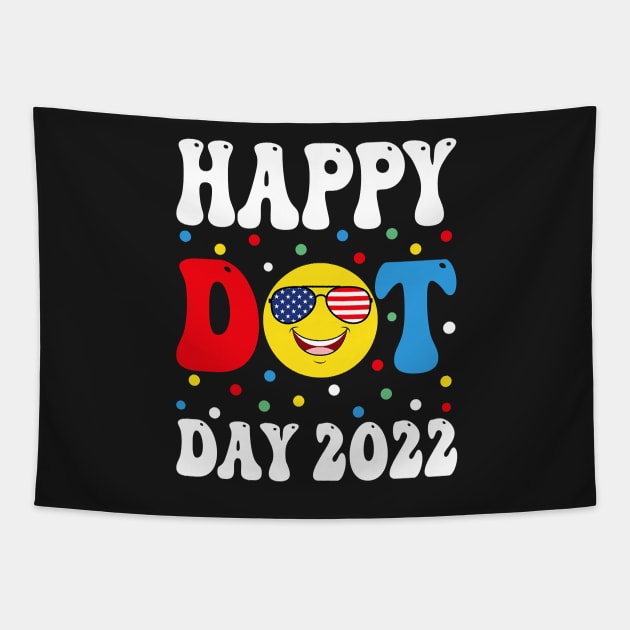 Happy Dot Day 2022 International dot day Kids Tapestry by patelmillie51