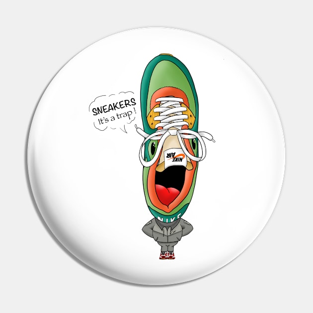 Sneakerhead White Pin by WkDesign