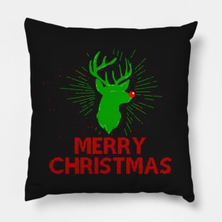 "MERRY CHRISTMAS RUDOLPH" Pillow