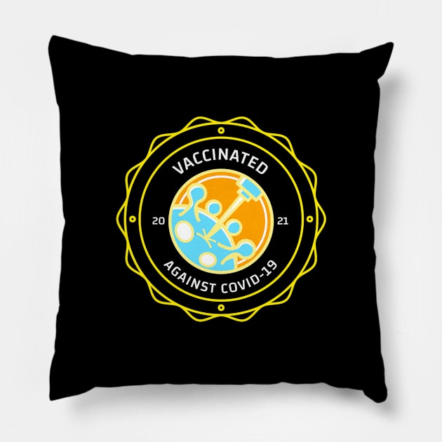 Fight Coronavirus and Covid 19 - Get Vaccinated! Pillow by DesignLife21