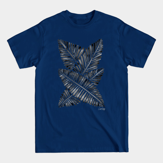 Disover Black Banana Leaves - Floral Design - T-Shirt