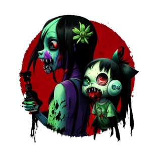 Zombie parents and children T-Shirt