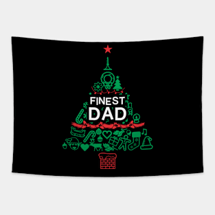 Finest Dad Gift - Xmas Tree - Christmas Tapestry