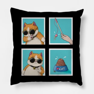 Cute cat drake memes Pillow