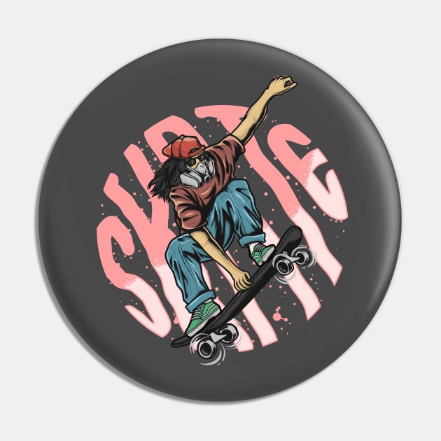 Skate for Life Pin by create by adi