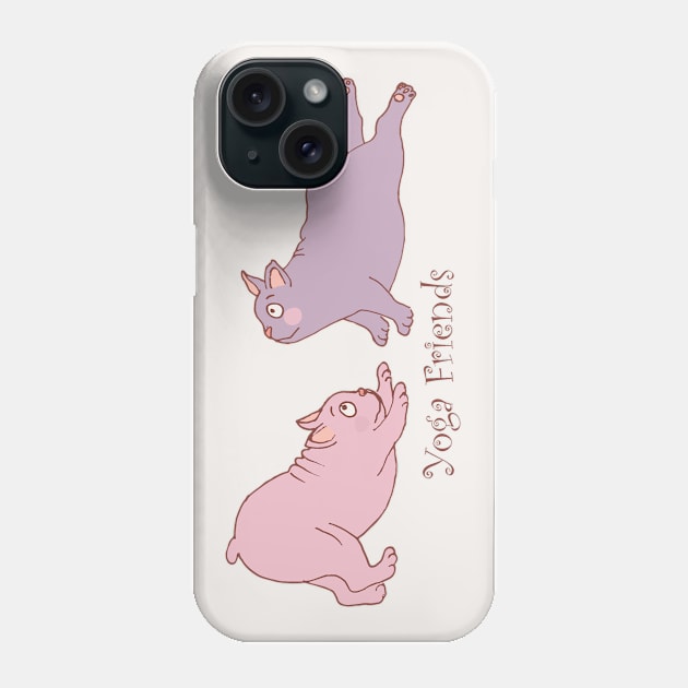 Yoga Friends- Dogs Phone Case by BGartmanStudio