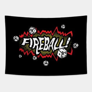 Fireball DnD Dice Spell Tapestry