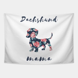 Dachshund Mama Floral Pattern Tapestry