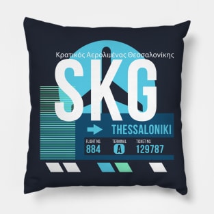 Thessaloniki (SKG) Airport // Sunset Baggage Tag Pillow