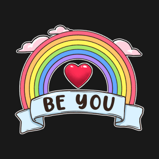 Pride Shirt Women Rainbow Graphic Tees Funny Be You Letter T Shirt LGBT Equality T-Shirt