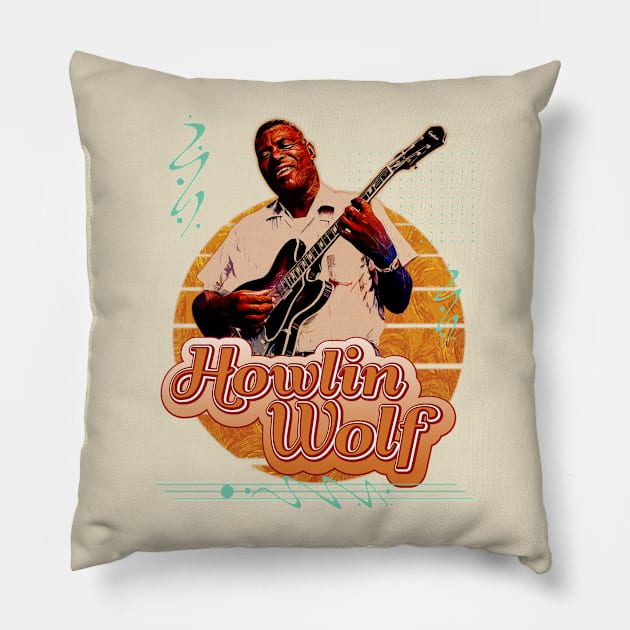 Howlin Wolf \\ Retro Art Pillow by Nana On Here