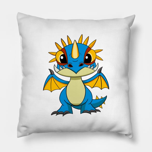 Stormfly Cute baby dragon from cartoon How to train your dragon Pillow by PrimeStore