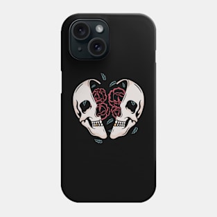 Rose and skull Phone Case