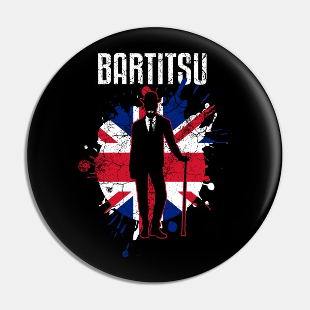 British Bartitsu Defence Walking Sticks Martial Arts Pin by JTYDesigns