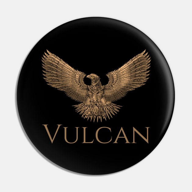 Ancient Roman Mythology - Steampunk Eagle - Vulcan Pin by Styr Designs