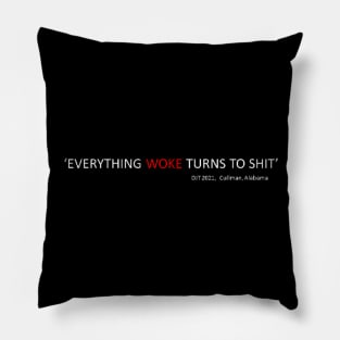 Everything Woke Turns To Sh!!! Pillow