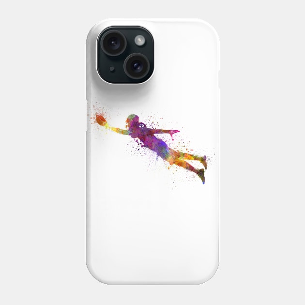 American football in watercolor Phone Case by PaulrommerArt