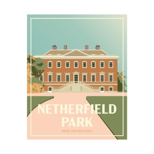 Art Deco Netherfield Park from Pride and Prejudice Illustration T-Shirt