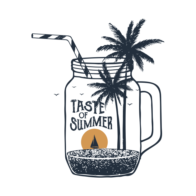 Beach In Cocktail Jar. Taste Of Summer. Double Exposure Style by SlothAstronaut