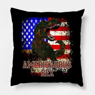 Rex Dinosaur July 4th Pillow