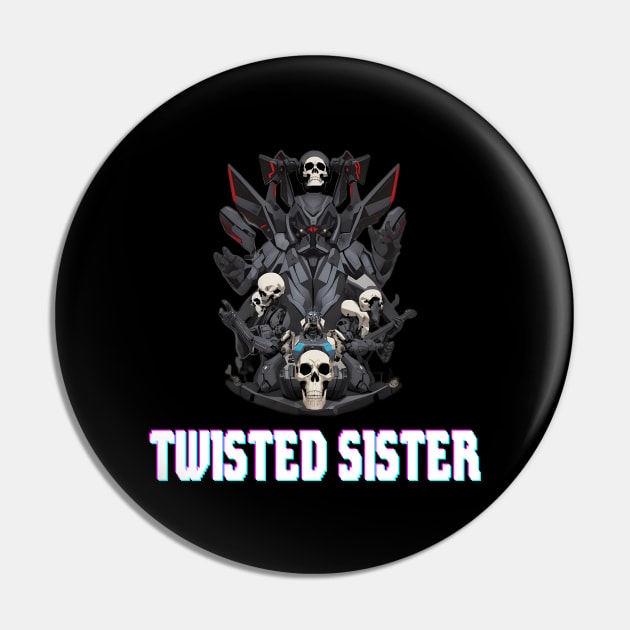 Twisted Sister Pin by Maheswara.Momocats