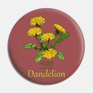 Herb Dandelion-Dandelion-Herb plant -Spring flower -Beautiful Herb flowers Pin