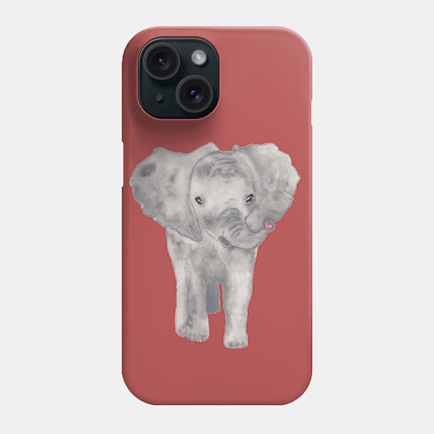 Cute Elephant Phone Case by Wild Tangents