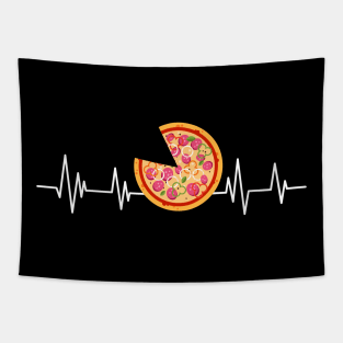 pizza heartbeat pizza heart pizza lovers, Tapestry