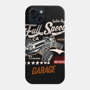 Full Speed Custom Shop Garage racing team Phone Case