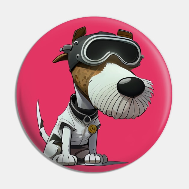 Dog with pilot glasses a cartoon illustration Pin by KOTOdesign