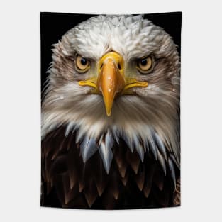 Oil Paint Hyperrealism: Majestic Bald Eagle at the Zoo Tapestry