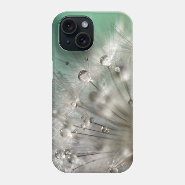 Silver Mint Dandelion Phone Case by micklyn