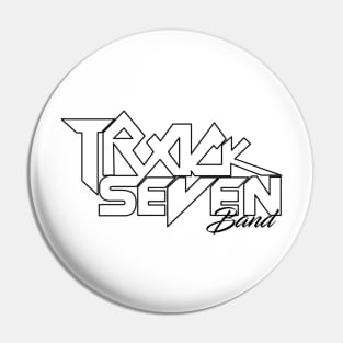 Black transparent Track Seven Band Logo Pin