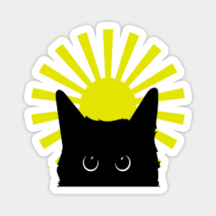 Black Cat and  Sun Magnet