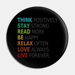 Think positively Pin