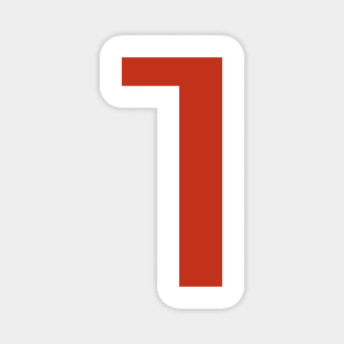 Letter L in Red Text Minimal Typography Magnet