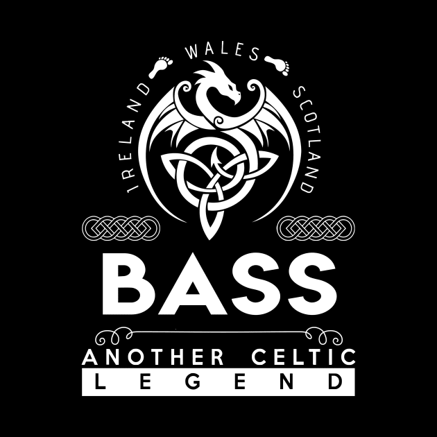 Bass Name T Shirt - Another Celtic Legend Bass Dragon Gift Item by harpermargy8920