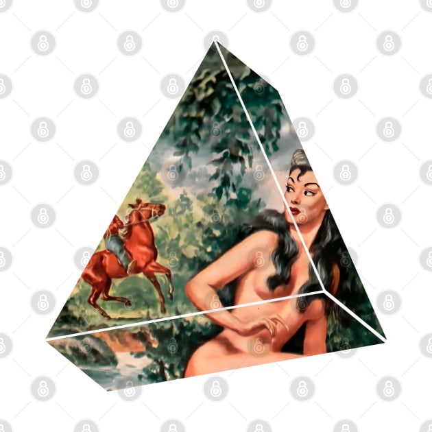 Mythology in the Forest Pin Up Girl Retro Old Fantasy Popart Scifi Comic Vintage Funny by REVISTANGO