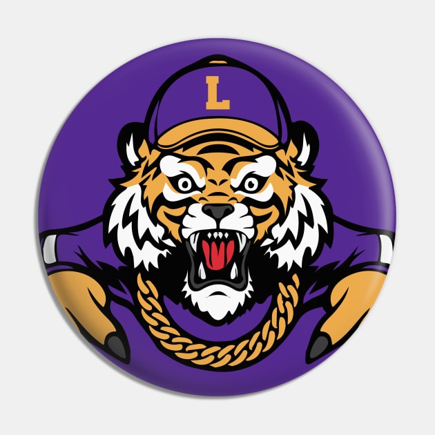 Hip Hop Louisiana Tiger Pin by SLAG_Creative