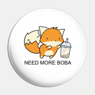 Little Fox Needs More Boba! Pin